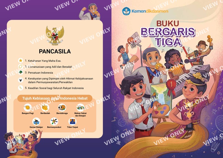 Cover Buku Bergaris Tiga/Lima