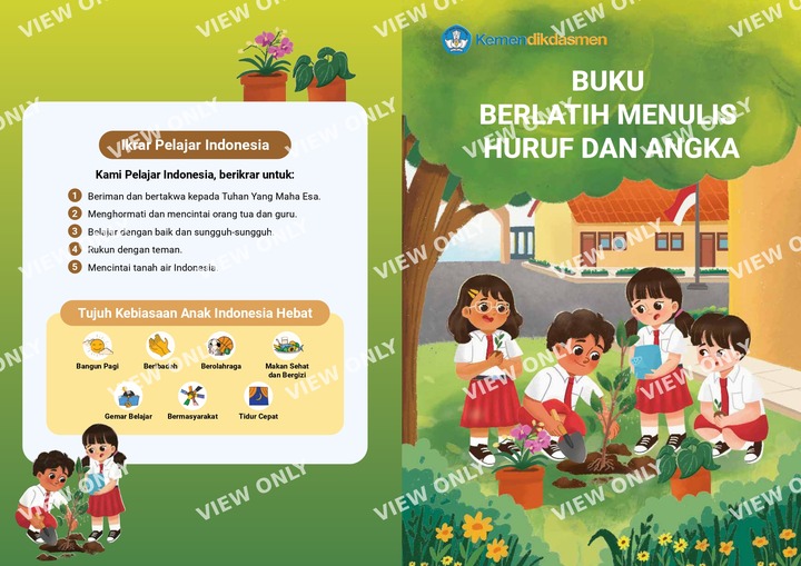Cover Menulis Huruf & Angka